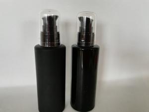 China UV Coating Black Airless Pump Bottles / Durable Plastic Lotion Bottles wholesale