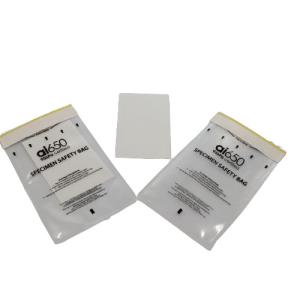 China Medical Leakproof Biohazard 95KPA Specimen Bag Adhesive wholesale