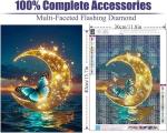 30X40cm Big Moon Diamond Painting Set Full Drill Diamond Art Canvas For