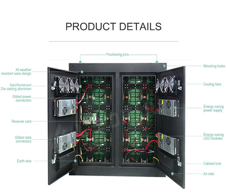 High Brightness P5 P6 P8 P10 Mm Full Color Led Display Screen Video 100000 Hours Lifespan