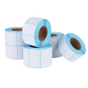 China Customized Blue Glassine Liner Adhesive Direct Thermal Barcode Sticker HM2233L wholesale