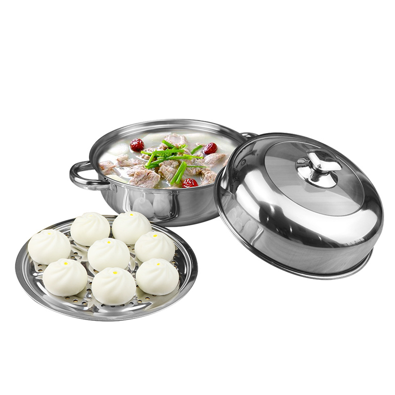 Home Kitchen Non Stick Cookware Set Steamer Stainless Steel 410