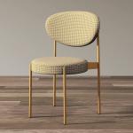Modern Fabric Dining Room Wrought Iron Dining Chairs With Metal