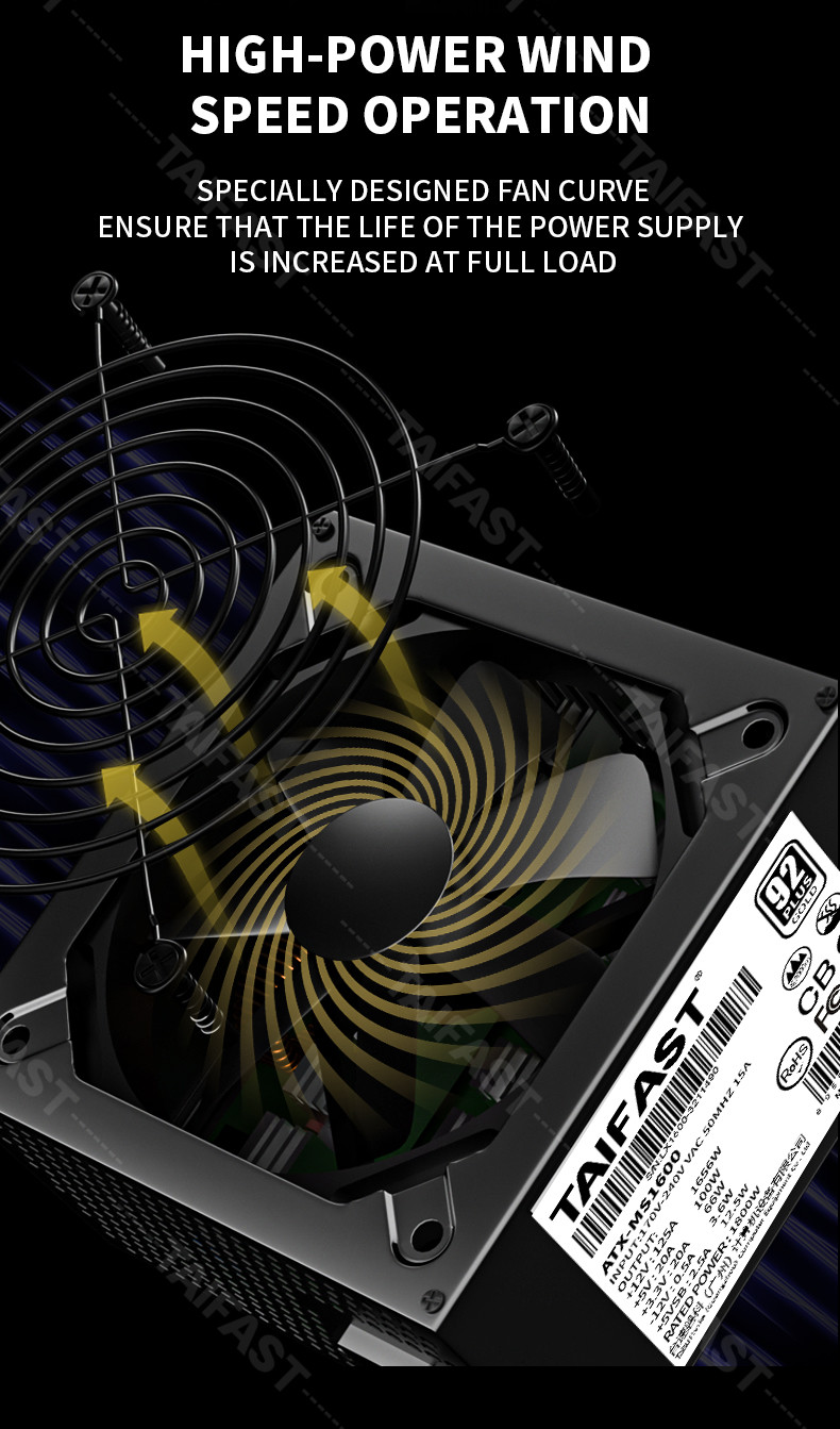 8 GPU Crypto Mining Power Supply ATX 1600W PSU 92PLUS Gold For Ethereum