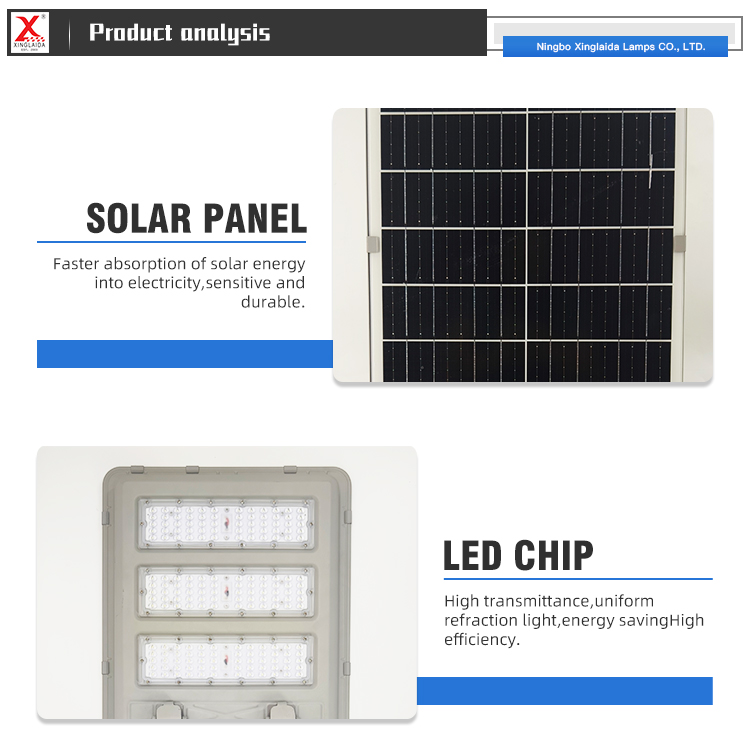 300W 400W 500W Outdoor Waterproof IP65 LED Lamp List Solar Street Light with CCTV Camera