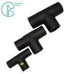 Iso4427 Pn16 Plastic Water Line Fittings Hdpe Equal Tee 50 - 630mm