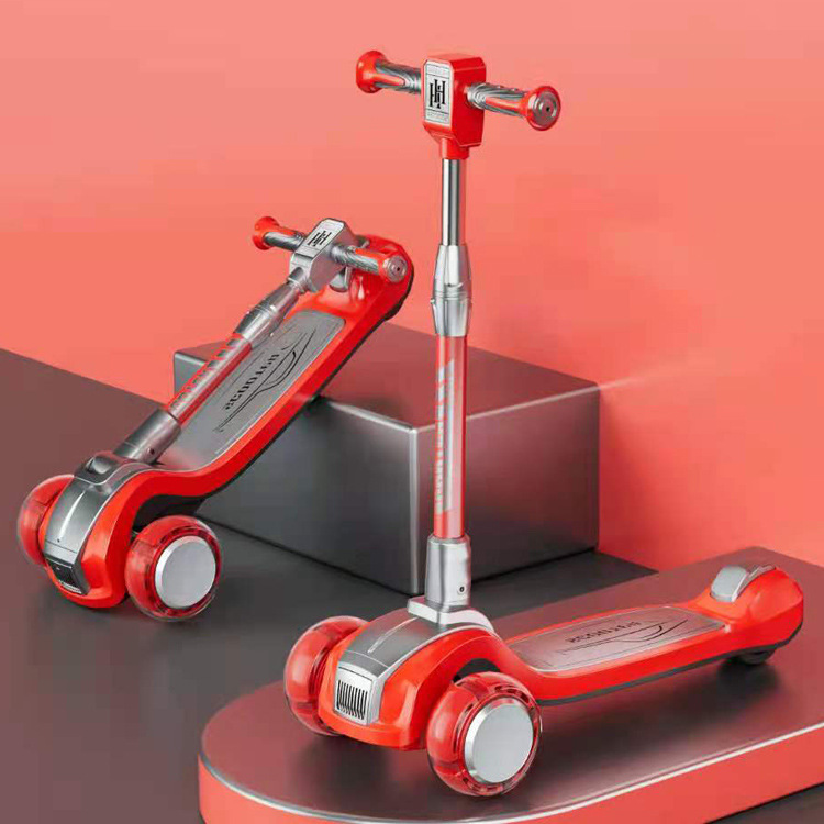 Max Load 50 Kgs Adjustable Folding Children Bike Kick Scooter For Kid Lightweight
