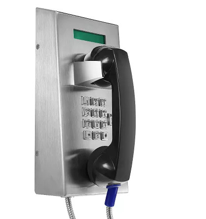 Stainless Steel Inmate Telephone For Jail And Prison , Wall Mounted IP Phone