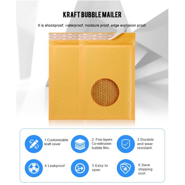 Printed Padded Metallic Bubble Envelopes Moistureproof Durable