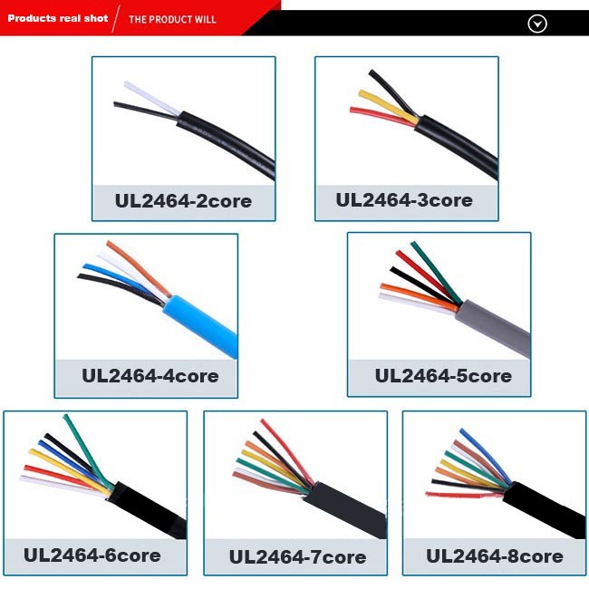 Electronics Cable PVC Sheath UL2464 Multi Core 300v 26AWG
