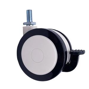 China 70Kg Load Medical Polyurethane Caster Wheels 75MM Customized wholesale