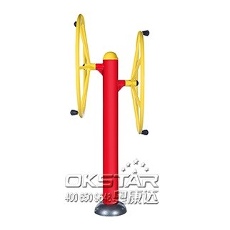 Outdoor Fitness Equipments-ST hot sale newest big turning wheels outdoor gym