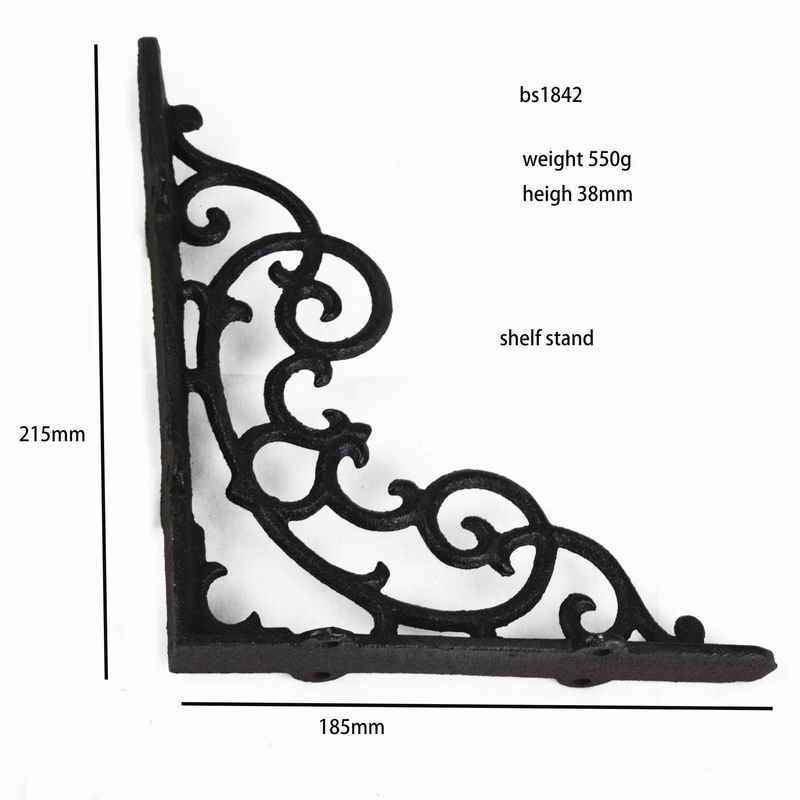 Vintage Classic Pattern Cast Iron Shelf Bracket For Shop