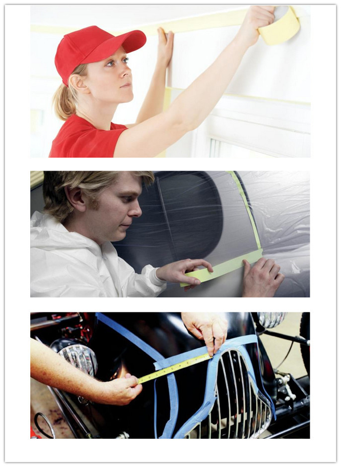 Masking tape 0-120℃ high viscosity hand-tearable seamless automotive decoration writing tape
