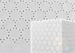 130CM White Cotton Eyelet Lace Fabric Openwork Circle Lace Design Dress Fabric