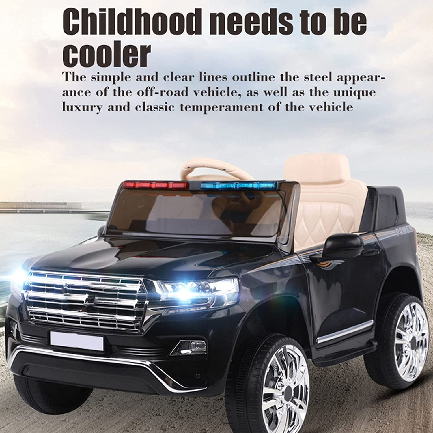Off-road Baby Toy Electric Car for 1-6 Years Old Boys and Girls Swing Ride Performance