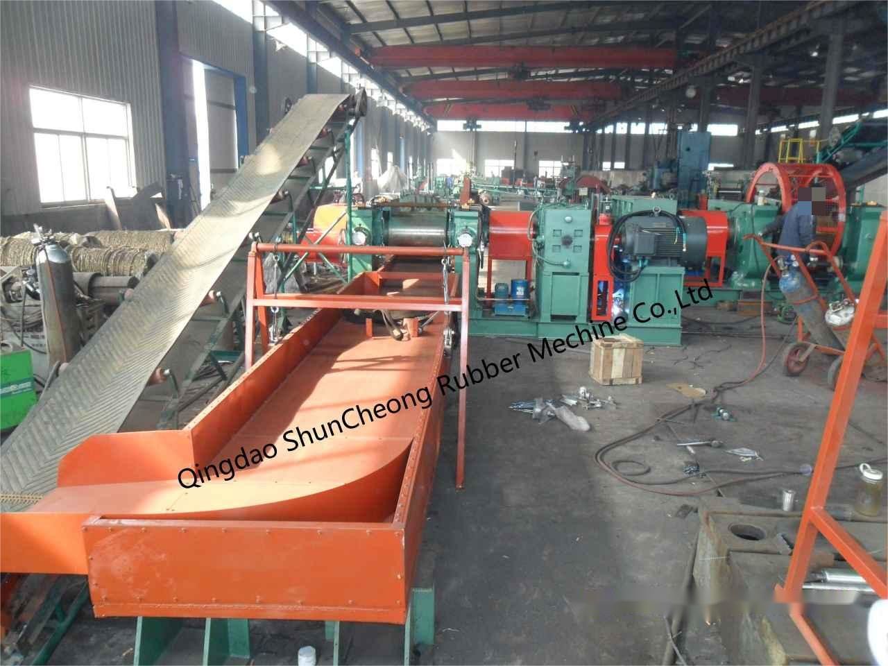 XKP-400 Rubber Cracker Mill / Waste Tire Grinder With Two Roller
