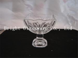 China new design ice cream glass cup, glass ice cream bowl wholesale