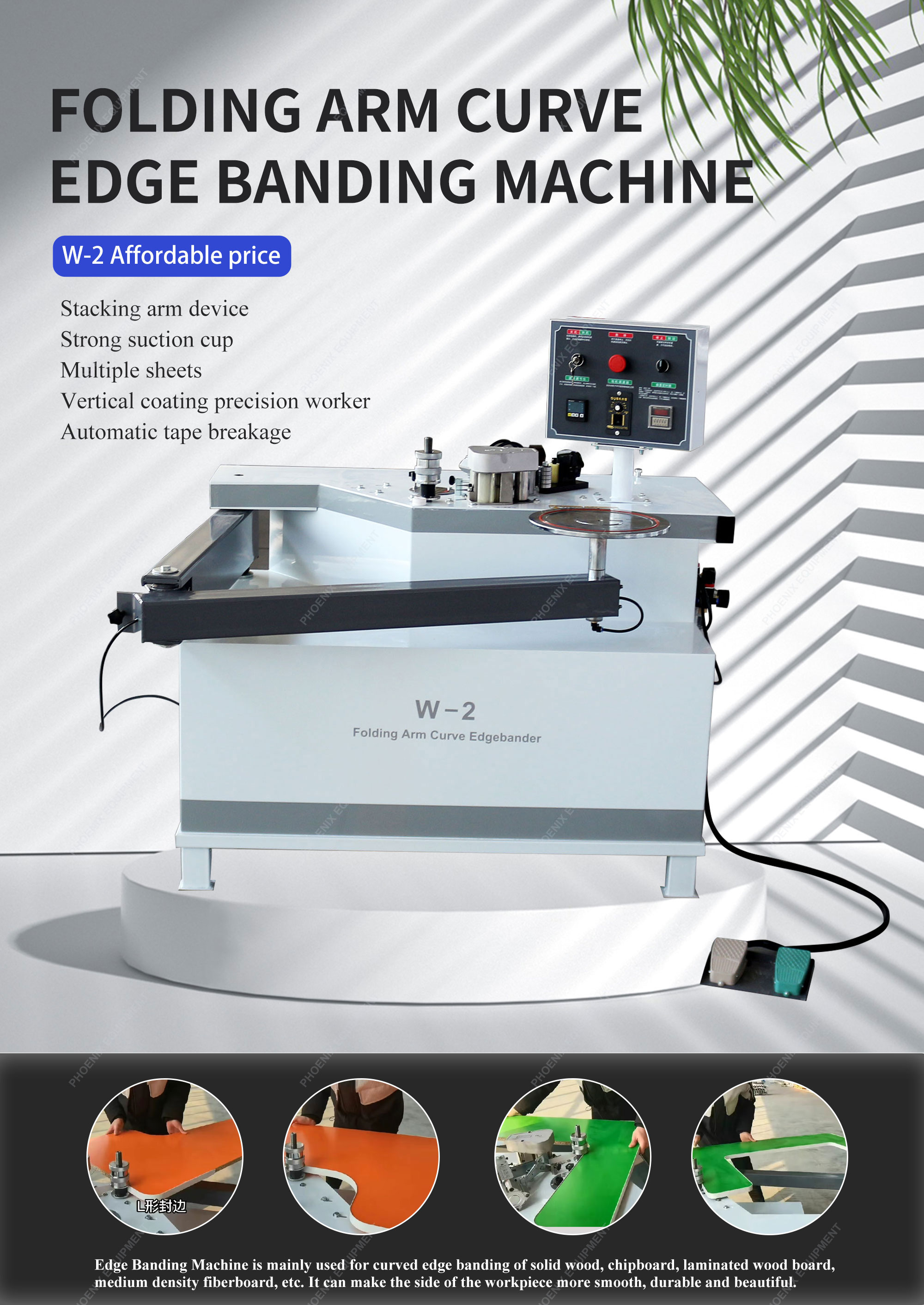 Auto Edge Bander Machine for MDF Straight and Bevel Laminate Corner PVC Small Edge Banding