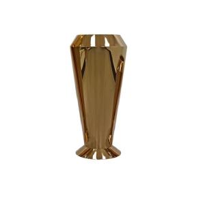 China Outdoor large stainless steel mirror planters gold flower pots for hotel wholesale
