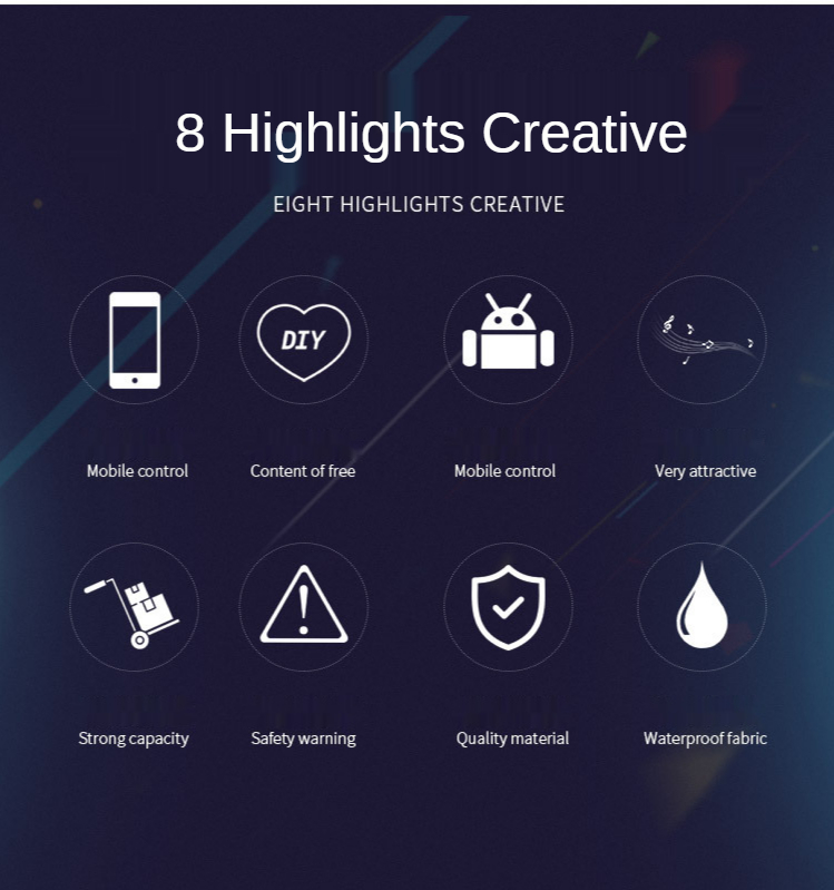 ISO9001 28 Litre Smart LED Backpack Waterproof Travel Bag
