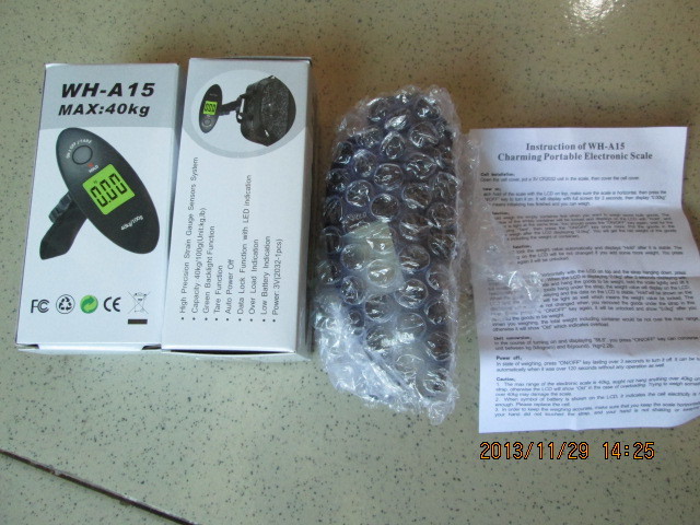 100g 40kg Travel Digital Scale Low Battery Indication For Weighing Luggage