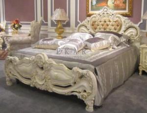 China Antique Bedroom furniture bedroom sets Kingbed Solid wood Bed luxurybed sets LS-A103A wholesale