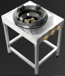 Stainless steel hotel stove commercial high pressure gas cooker single stove