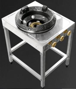 China Stainless steel hotel stove commercial high pressure gas cooker single stove liquefied gas blower fierce fire cooker wholesale