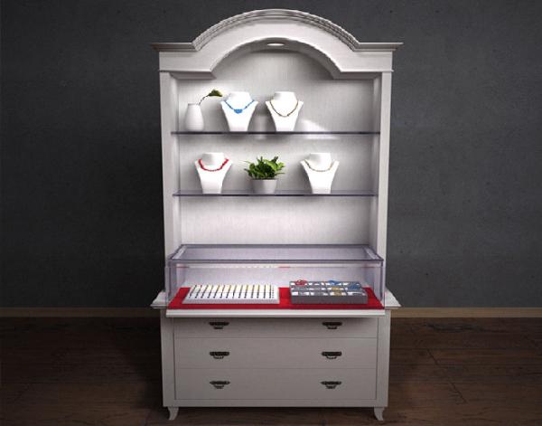 High End Jewelry Showcases / Jewellery Display Cabinets 13mm Tempered Glass