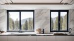 Anodised Aluminium Triple Glazed Windows sturdy Balcony Sliding Window