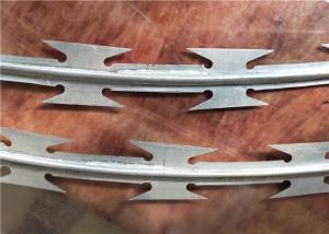 China CBT -65 Razor Concertina Barbed Wire HD Galvanized Zinc Low Carbon Steel wholesale