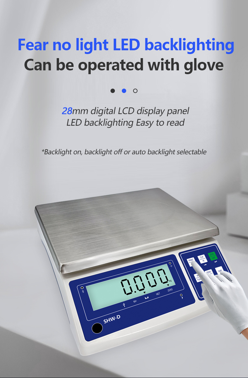 Customizable ABS 15KG LCD Display Table Scale with Precision and 6V/4000mAh Battery