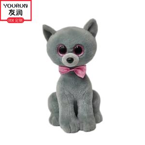 China 30CM Simulation Grey Cat Stuffed Animal Plush Toys Smooth Feel wholesale