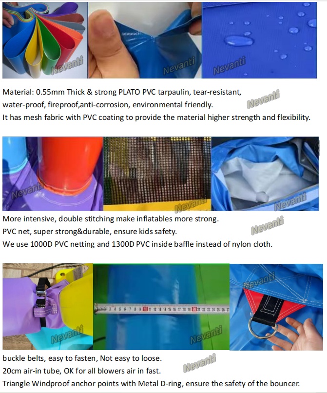 Shipping Way By Sea Kindergarten Water Slide Pool for Outdoor Inflatable Obstacle Race