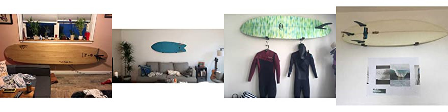Home and Garage Snowboard Ski Surfboard Storage Rack Space-Saving and Convenient