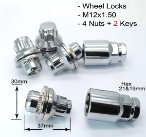 China NLS004-07 Oem Wheel Rim , 0.5 Kg Locking Lug Nuts ISO9000 Certification wholesale