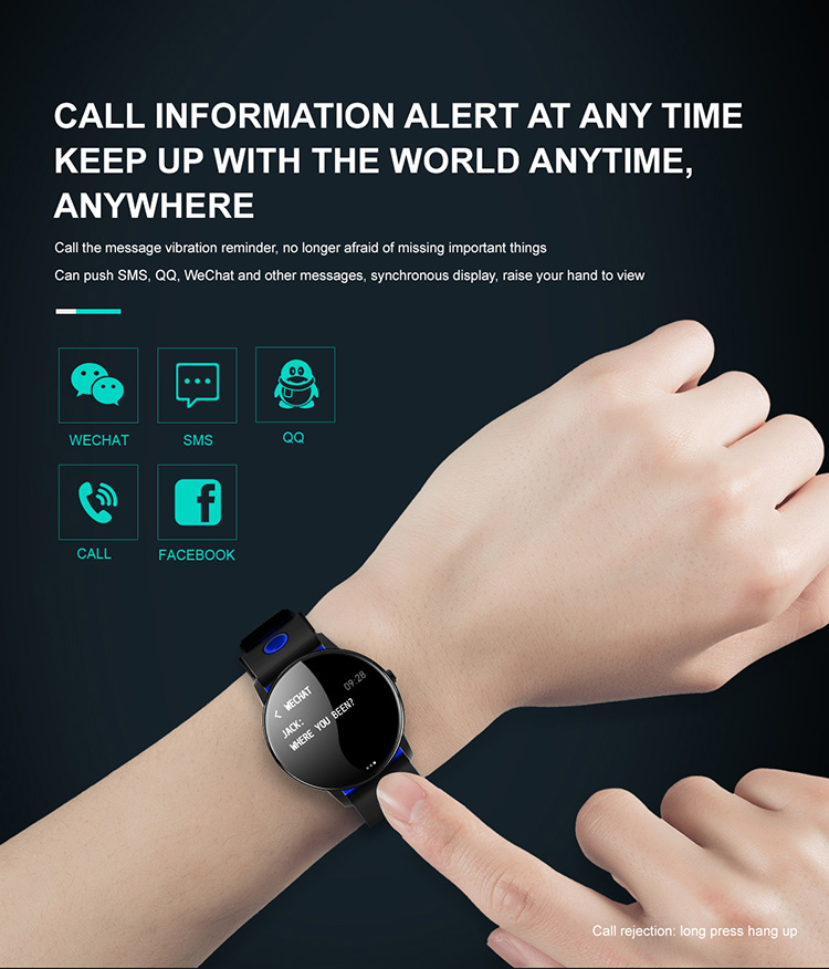 H25 Smart Watch Full Touch Screen Ip68 Band Remote Control Sport Band 1.56inch