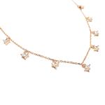 Clover Necklace Silver 925 Double Size Enamel Fashion High-Quality