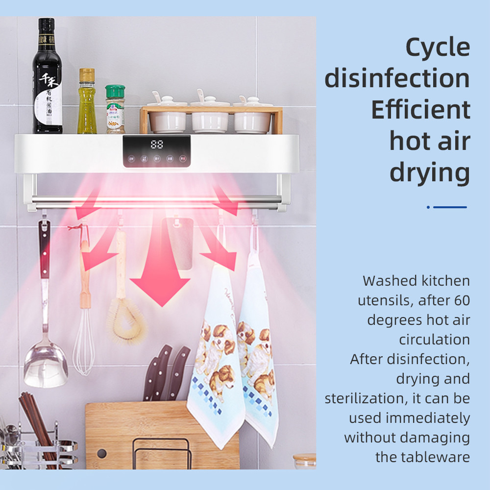 Efficient Hot Air Drying Smart Intelligent Timing Towel Rack UV Cycle Disinfection