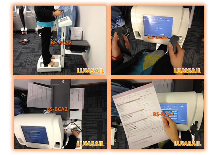Touch Screen Body Composition Analyzer For Body Fat / Nutrition Analysis With Printer