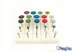Twin Colors Rubber Diamond Dental Polishing Tools For Zirconia / Porcelain Work