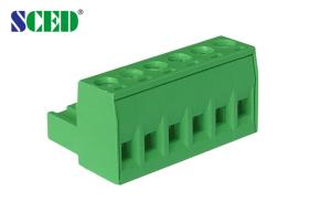 China 300V / 18A Female Parts Electrical Terminal Blocks M3 Screw Pitch 5.08mm wholesale