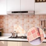PVC Mosaic Tiles Design Wallpaper for Apartment Bathroom Decoration 3d Wall