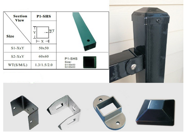 iron fence posts and clips