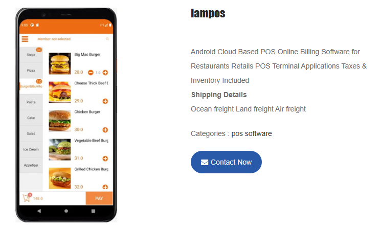 Background Management Software Cloudy Retail with POS APP and Kitchen Printer Support