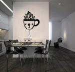 Vinyl Bowl Wall Decoration Designer Wall Sticker Clocks 10A026