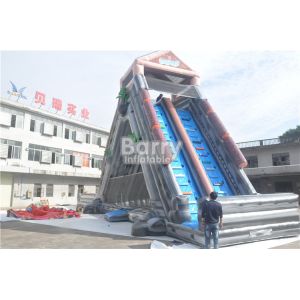 Grey Summer Commercial Splash Giant Inflatable Water Slide 25x4.3x9.5M