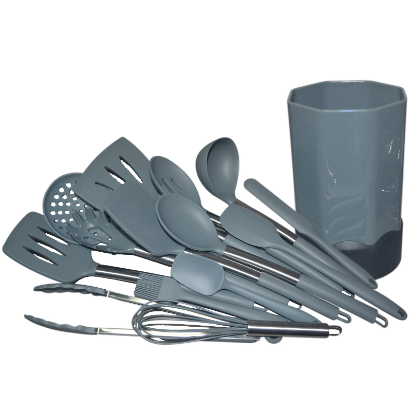 Food Grade Silicone Spatula Kitchenaid Customized 15 Pieces Utensils Set