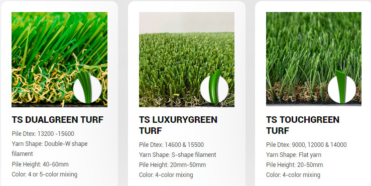 38 mm Landsacping Artificial Grass 13800 Dtex Synthetict Turf Manufacturer for Playground